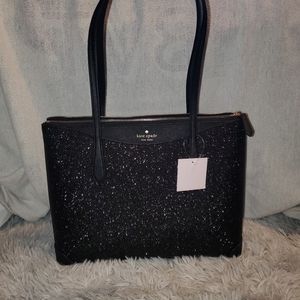 ♠️Kate Spade♠️ k4626 NWT Black Glitter Tote